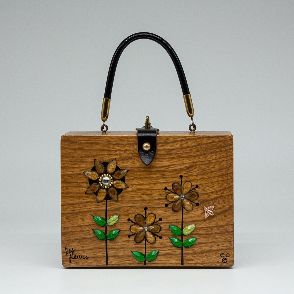 Enid Collins of Texas 1968 "Les Fleurs" Box Bag Vintage
